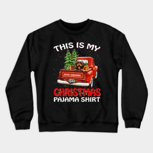This Is My Christmas Pajama Shirt Cockapoo Truck Tree Crewneck Sweatshirt